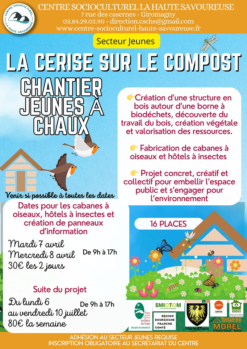 Chantier jeunes à Chaux – La cerise sur le compost